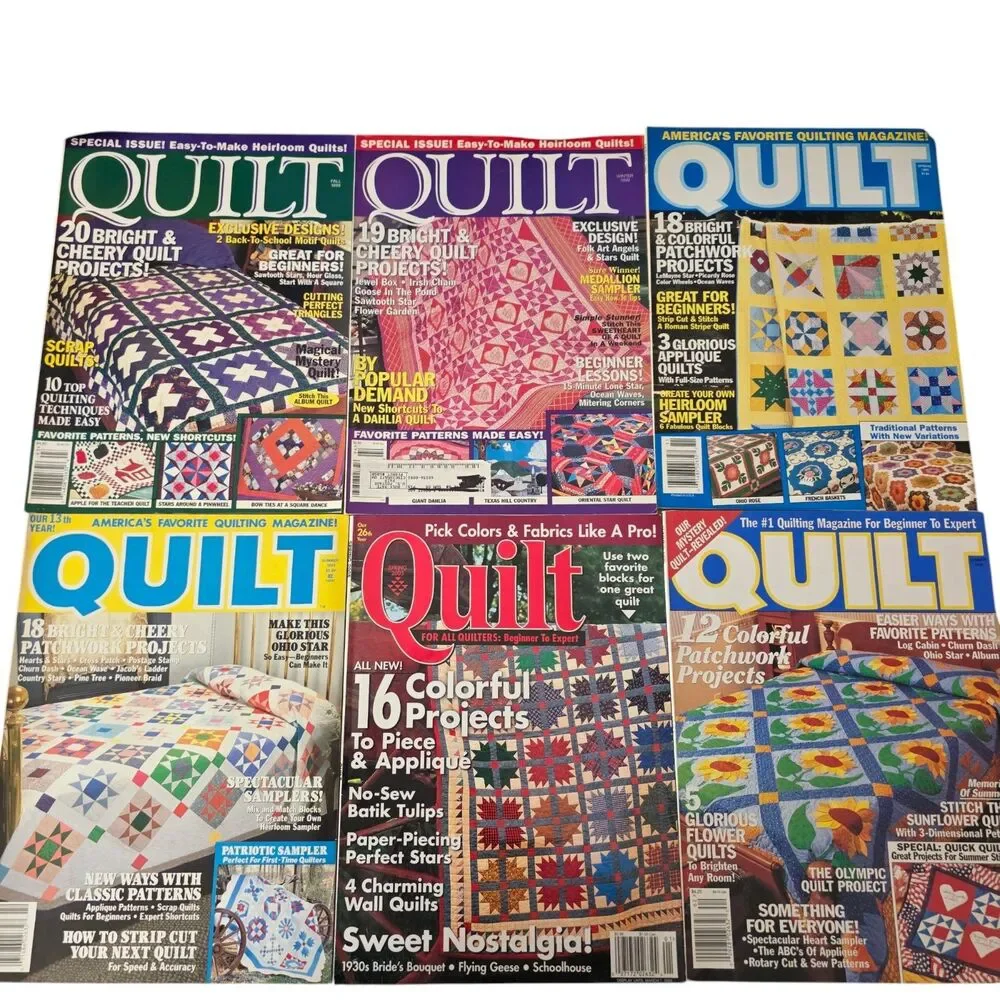 Lot Of 17 QUILT Quilting Magazines 90's 00's Vintage Spring Fall Winter Summer